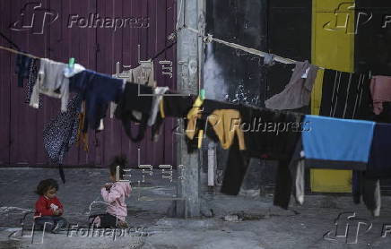 Destruction in Al Bureij refugee camp, Gaza Strip