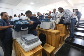 Distribution of Electronic Voting Machines (EVM) on the eve of Kashmir state elections 2024