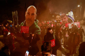 Protest march in support of the hostages kidnapped during the deadly October 7, 2023 attack by Hamas, in Jerusalem