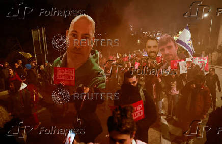 Protest march in support of the hostages kidnapped during the deadly October 7, 2023 attack by Hamas, in Jerusalem