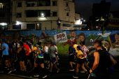 Venezuelans participate in the 9th CAF Caracas Marathon 2025, in Caracas