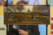 Preview of Van Gogh's painting 'Spring Garden' in Groninger Museum