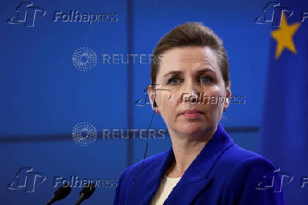 Folhapress - Fotos - Danish Prime Minister Frederiksen Meets With ...