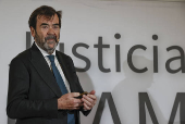 El presidente del Consejo General del Poder Judicial, Vicente Guilarte, participa en los desayunos jurdicos del Colegio de la Abogaca de Madrid (ICAM)