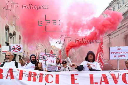 Nationwide general strike in Italy against the government's budget plan