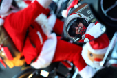 Riding Santas take part in their 10th Harley Davidson motorcycle ride near Neustadt an der Weinstrasse