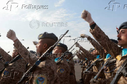 Military parade to celebrate the 104th anniversary of the founding of the Iraqi army, at the Camp Taji military base on the outskirts of Baghdad