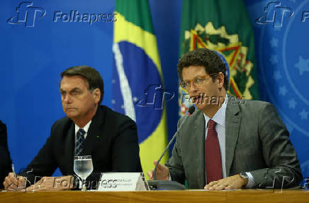 Bolsonaro e o ministro do Meio Ambiente, Ricardo Salles