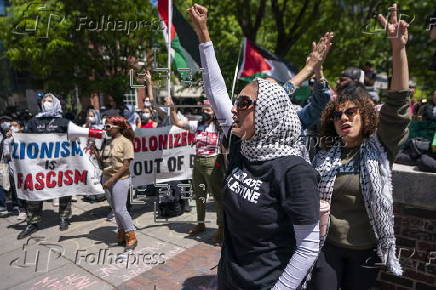 Pro-Palestinian college students demonstrate at George Washington University