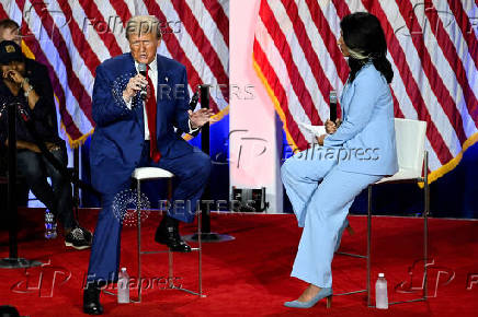 Republican presidential nominee and former U.S. President Trump holds a town hall event in La Crosse