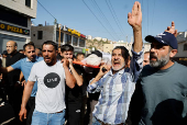 Funeral for Palestinians killed in an Israeli airstrike, in Tubas