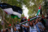 Demonstration in Madrid in support of Palestinians