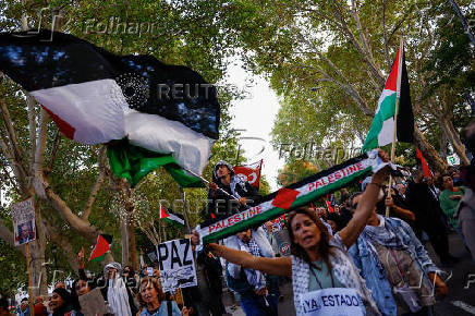 Demonstration in Madrid in support of Palestinians