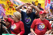 ltimo ato de campanha do candidato Guilherme Boulos (PSOL) na Avenida Paulista