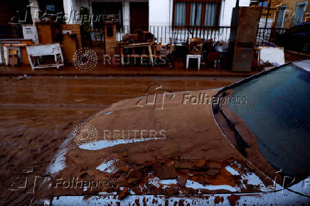 Aftermath of floods in Utiel