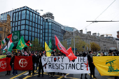 Demonstration in support of Palestinians in Gaza, in Dublin