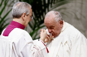 Pope Francis celebrates a Mass as part of World Youth Day, at the Vatican