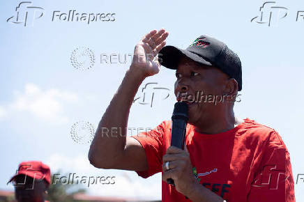 Members of the Economic Freedom Fighters (EFF) protest in Johannesburg