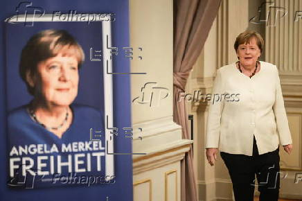 Former German Chancellor Angela Merkel presents memoir 'Freedom' in Berlin