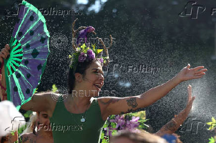 Unofficial kick off of Rio's Carnival with the weed block parade in Rio