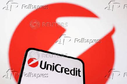 FILE PHOTO: Illustration shows Unicredit Bank logo
