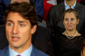 FILE PHOTO: Canada's Prime Minister Justin Trudeau speaks during an election campaign stop in Toronto