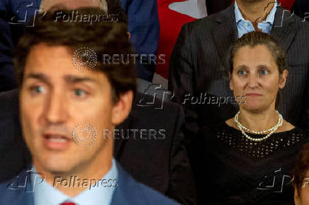 FILE PHOTO: Canada's Prime Minister Justin Trudeau speaks during an election campaign stop in Toronto