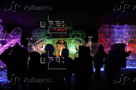 Festival de esculturas de hielo en San Petersburgo