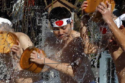 Ice bath purification ceremony at Kanda Myojin Shrine