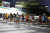 Venezuelans participate in the 9th CAF Caracas Marathon 2025, in Caracas