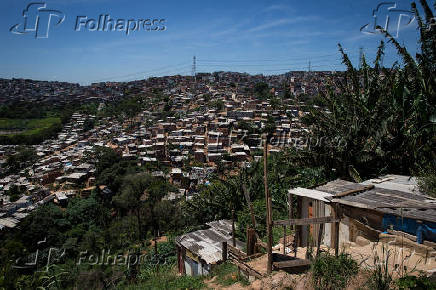 Vista de favelas na Brasilndia, na zona norte de SP