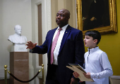 U.S. senators are sworn in as jurors on  Capitol Hill  in Washington