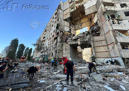 Aftermath of a Russian air strike in Kharkiv