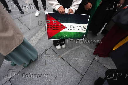 Rally in support of the Palestinian people in Belgrade