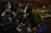 Legisladores afines a Morales impiden con violencia sesin en la que Arce debe dar informe