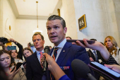 Meeting with Pete Hegseth, President-elect Donald Trump's nominee for defense secretary on Capitol Hill in Washington