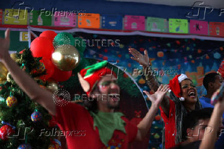 Christmas celebration in Cidade de Deus slum in Rio de Janeiro