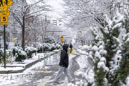 Intensas nevadas en Nueva York