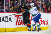 NHL: Vancouver Canucks at Calgary Flames