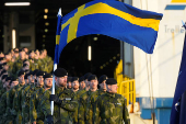 Swedish troops of NATO Multinational Brigade Latvia arrive in Riga port