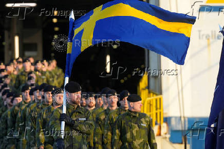 Swedish troops of NATO Multinational Brigade Latvia arrive in Riga port