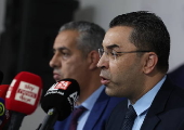 Presidential candidate Youcef Aouchiche press conference in Algiers