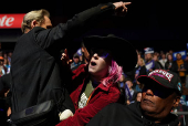 Democratic presidential nominee U.S. Vice President Kamala Harris holds a campaign rally in Reno