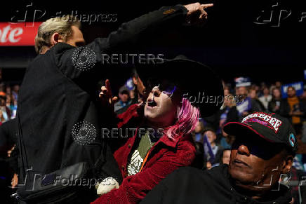 Democratic presidential nominee U.S. Vice President Kamala Harris holds a campaign rally in Reno