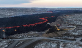 Volcano eruption near Grindavik