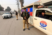 Security checkpoint on the eve of Christmas in Peshawar