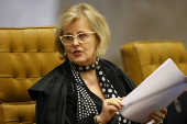 A ministra do STF Rosa Weber durante sesso de julgamento da priso em 2 instncia