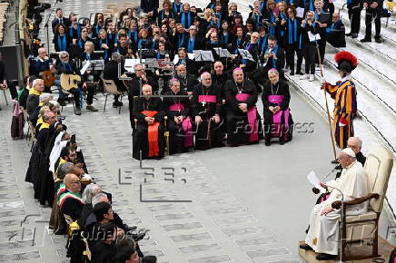 Pope Francis' audience with pilgrims from the Dioceses of Cesena-Sarsina, Savona and Imola