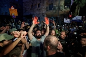 Rally calling for release of hostages taken during October 7 attack on Israel by Hamas, in Jerusalem