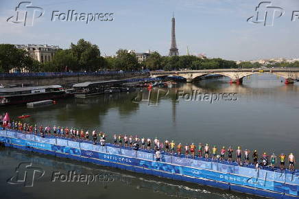 Prova feminina de triatlo nos Jogos de Paris